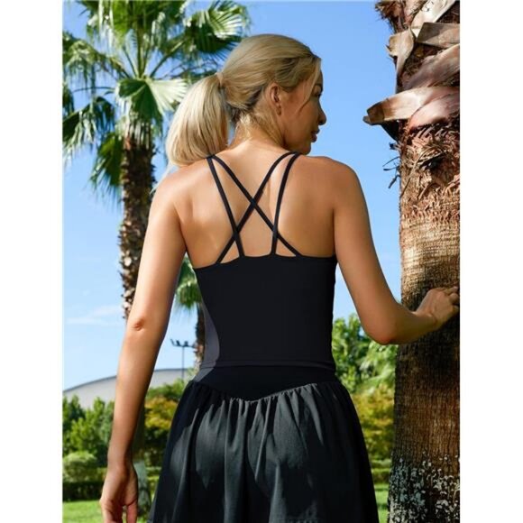 Workout Tank Tops with Built in Bras for Women, Work Top for Women - Picture 4 of 6